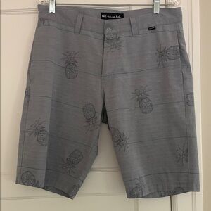 Men's Gray Pineapple Print Shorts